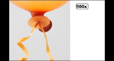100stuks ballon sluiters oranje - Ballonnen afsluiter