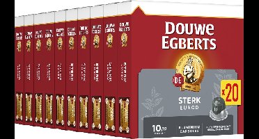 Douwe Egberts Lungo Sterk Koffiecups - Intensiteit 10/12 - 10x20 capsules