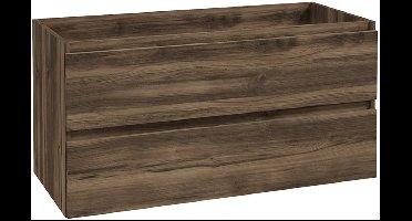 Alvara onderkast 100 cm donker eiken – badkamermeubel met soft-close lades