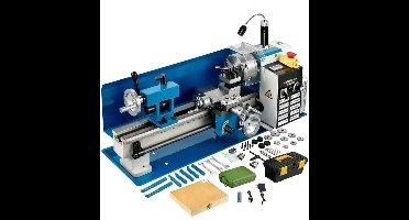 Mini-Draaibank – Metaaldraaibank – Mini Metaaldraaibank – Compacte Draaibank – 550W Motor – Traploos Instelbare Snelheid