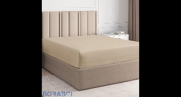 Hoeslaken - Crème - 200x200 cm - 100% Katoen