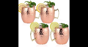 Elegant Cocktailglas van Gehamerd Koper M