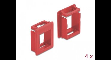 Delock Keystone Holder for cases 4 pieces red