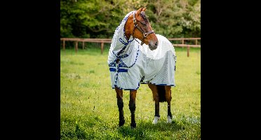 Amigo Airflow Vliegendeken-Navy-Wit-110-160