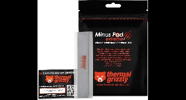 Thermal Grizzly Minus Pad extreme 2 - Thermische mat - 120 x 20 x 3.0 mm - 2 matten - grijs