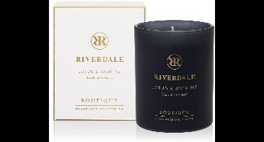 Riverdale - Geurkaars in pot - Lotus & Jasmine - 10 cm - Wit - Subtiele geurverspreiding