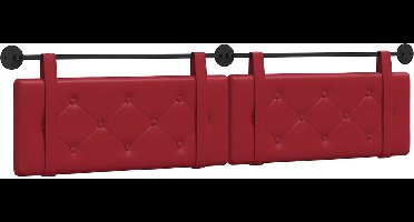 vidaXL - Hangend - hoofdbord - Wijnrood - Kunstleer