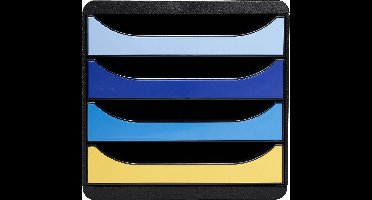Exacompta Ladenblok Big Box 4 laden Bee Blue - Geassorteerd - 3104202D