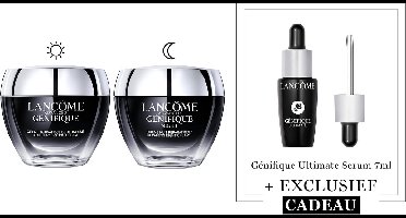 Lancôme Advanced Génifique 2-Step Anti Rimpel Skincare Routine: Dagcreme | Nachtcreme + Cadeau - Advanced Génifique Dagcreme 50ml & Advanced Génifique Nachtcreme 50ml + Génifique Ultimate Serum 7ml Cadeau