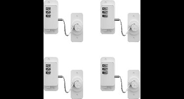 Robuust combinatieslot voor koelkasten - Kastsloten, kleefsloten voor koelkasten, kasten, laden, ramen en kasten (wit, 4 stuk)