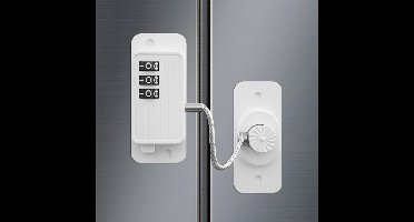 Robuust combinatieslot voor koelkasten - Kastsloten, kleefsloten voor koelkasten, kasten, laden, ramen en kasten (wit, 1 stuk)