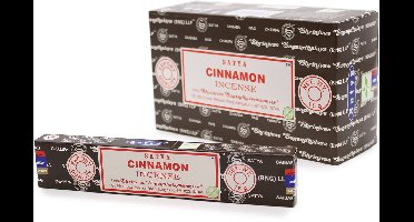 Satya - cinnamon - wierook - kaneel - wierookstokjes - doos 12 stuks van 15 gram