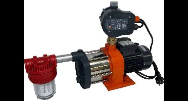 LEO XCM/4 zelfaanzuigende meerwaaierige pomp met presscontrol + aanzuigfilter.