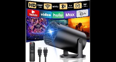 Core® Draagbare Beamer - Beamer - Projector - Mini Beamer - Zwart - 9cm x 9cm x 14cm