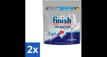 2 x Finish – Vaatwastabletten – Quantum All-in-1 – 60 Capsules - Vaatwastabletten - Vaatwasser - Diepe Reiniging - Glans - Vaatwascapsules