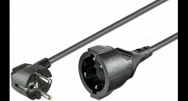Schuko verlengsnoer 10m zwart