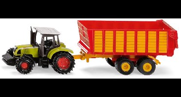 SIKU 1650, Claas Tractor met Silagewagen, metaal/kunststof