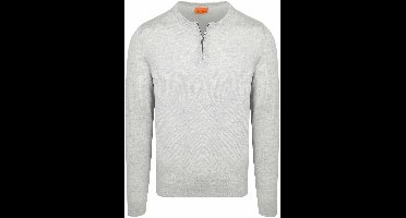 Suitable Crew Zip Merino Grijs - Maat XXL - Heren - Quarter zip - Schipperstrui met rits - Volwassen mannen - Sweater