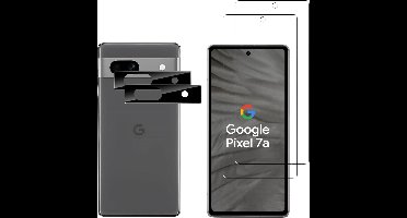 Screenprotector geschikt voor Google Pixel 7A - 2 stuks Beschermglas van glas Transparante glazen schermbeschermfolie + 2 stuks Camera Protector