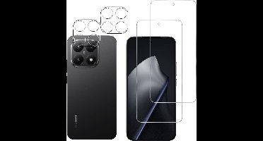 Screenprotector geschikt voor Xiaomi 15T / 15T Pro - 2 stuks Beschermglas van glas Transparante glazen schermbeschermfolie + 2 stuks Camera Protector