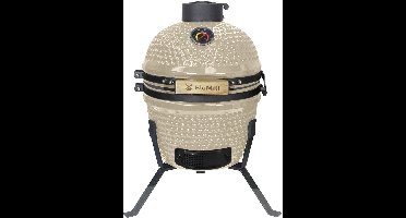 BluMill Kamado BBQ Egg - Kamado 13 Inch - Houtskoolbarbecues - Beige - Ø 27 cm - Houtskoolbarbecue Met Thermometer