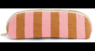 Rose in April Etui Pennenzak Roze Caramel Strepen