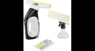 Kärcher Window Vac WV 3 Comfort Care draadloze ruitenreiniger - Raamwisser looptijd accu 35 minuten voor 105 m² - Ramenwasser voor douche en andere gladde oppervlakken - XXL Tank & Douchehaak - Incl. sproeiflacon en microvezeldoek