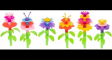 BK - Bloemconstructiespeelgoedset - 104 Stuks - Kleurrijke Bloemen