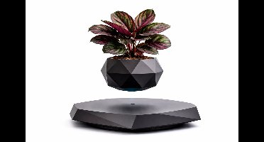 House of Balance Flotix Plantenpot - Magnetische plantenpot - Bloempot Zwevend - 360° Rotatie - Magic Deco - Zwart - Cadeau Tip