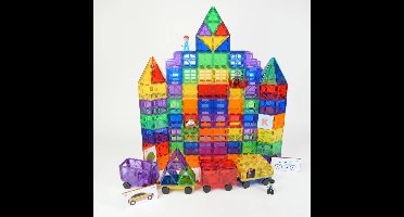 Gladi 500-delige Schoolbox Magnetisch Speelgoed - Magnetic Tiles - Constructie speelgoed - Magnetische tegels - Montessori speelgoed - Magnetic toys - Magnetische bouwstenen - Speelgoed Kinderen