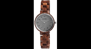 Raptor Dameshorloge van walnotenhout Sherin Raptor dameshorloge "Sherin" met houten band