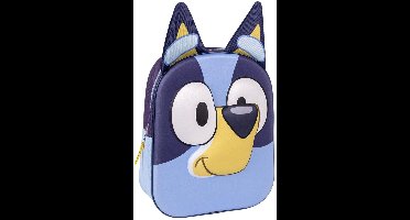 Bluey 3D Schoolrugzak – Kinder Rugzak – Blauw – 25 x 31 x 10 cm