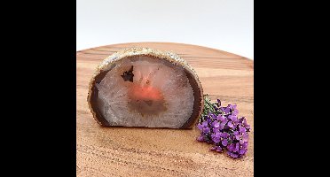 Edel-gedenk-steen waxinelicht Agaat