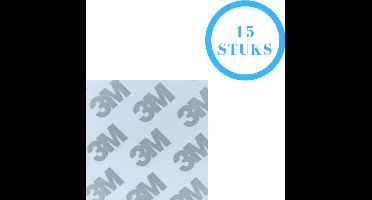 3M Plakstrips Vierkant - Dubbelzijdig Tape - Plakstrips Dubbelzijdig - 3M Tape - 5 CM - 15 Pack - Lichte Objecten