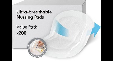 Medela – Ultra‑Ademende Zoogcompressen – Wegwerp – voor Borstvoeding – Huidvriendelijk en Comfortabel – 200 stuks
