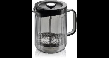GEFU CRISTIANO French Press Koffiezetter – 600 ml – Borosilicaatglas – Smoke Grey