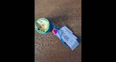 Bumba rond kleine portemaneetje met koord7x7x3cm