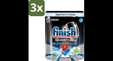 3 x Finish Powerball - Quantum Ultimate - Vaatwastabletten - Ontvetter - 60 Tabletten - Vaatwasmiddel - Vaatwastablet - Ontvetter - Vaat Reinigen - Vaatwasser