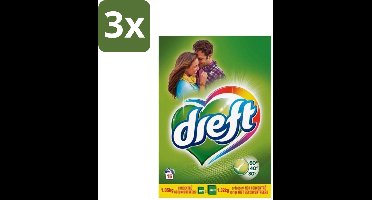 Dreft - Waspoeder - Witte en Gekleurde Was - Original - 15 Wasbeurten - Bulkverpakking - 3 stuks