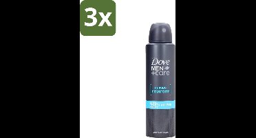 3 x Dove Men+Care - Clean Comfort - Deospray - Anti-Transpirant - 150 ml - Dove Men+Care - Deospray - Frisheid - Transpiratie - Huidbescherming
