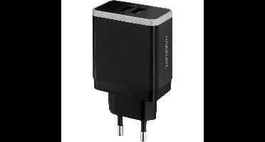 Mobiparts Wall Charger Dual USB 24W/4.8A - Zwart