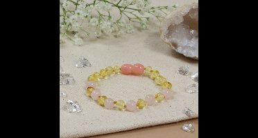 Baby Natura - Barnsteen armband - Kind - Kwarts - 16,5 cm