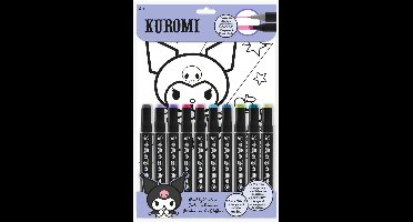 Hello Kitty & Kuromi Kleuren op nummer – 2 Kleurplaten met Stiften – Creatieve Tekenset voor Kinderen – Cadeau voor Verjaardag, Sinterklaas of Kerst