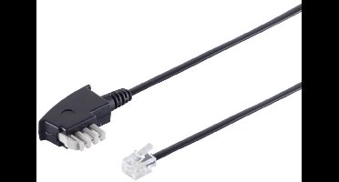 TAE-N - RJ11 telecom kabel | zwart | 20 meter