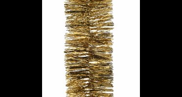Decoris Kerstslinger - 5x - guirlande - goud - glanzend lametta - 270 cm