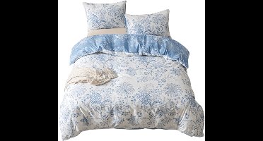 2-Delige White Boho Elegance Dekbedovertrekset — Fris & Stijlvol - 135x200cm