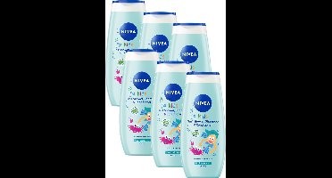 NIVEA Kids 3in1 Douche, Shampoo & Conditioner Magic apple scent - Milde en Zachte Formule - Voordeelverpakking - 6x 250ml