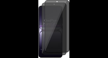 Privacy Screenprotector geschikt voor OnePlus Nord CE 5 - 2x Volledig Dekkend Glas Screen Protector