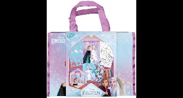 Disney Frozen XL vakantieset teken- sticker en kleurmap - carry along set voor uit en thuis - creatief speelgoed junior tekenen kleuren stickeren vanaf 3 jaar