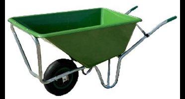Kruiwagen 160 Liter – Poly Bak – 1 Wiel – Verzinkt Onderstel – Max. 200 kg